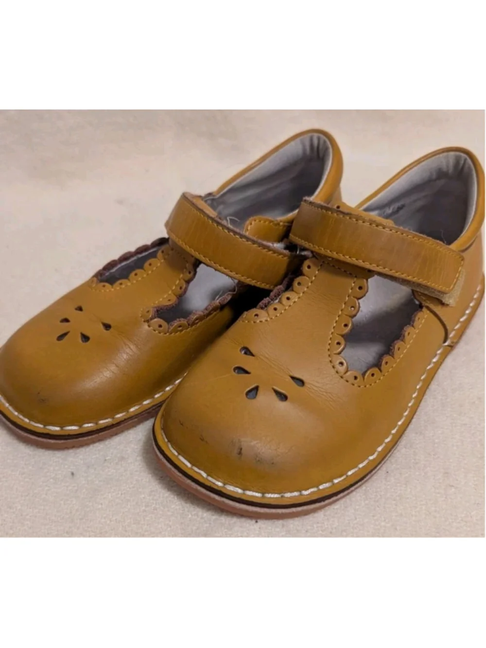 L’Amour Style F420 Joy Classic Leather T-Strap Mary Jane Size 1 Kids Shoes F75